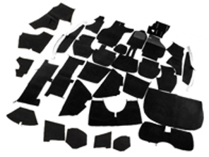 Complete interior carpet set for Porsche 911 85-89 Cabriolet RHD