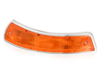 Front indicator unit & lens in metal (SWB). Porsche 911/912 1965-68 USA - 90163140202, 90163140102