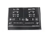 Tyre pressure sticker. Porsche 9YA Cayenne - 9Y0010000B