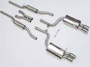 MILLTEK sport cat-back exhaust system, Resonated. Audi S4 B7