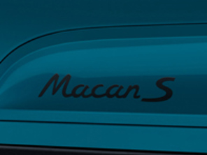 Model designation on sideblades. Porsche Macan II / Macan II S - 95B04481580041, 95B0448158024K, 95B0448158084A, 95B04481580V04