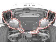 Sport Exhaust System. Porsche Macan S / Turbo LHD Cars - 95B04420019, 95B04420020