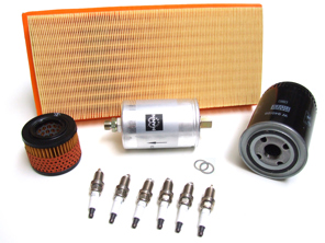 Service maintenance kit for Porsche 911 1981-83 204bhp Small Kit Oil, Air Filters, Spark plugs, and More - 93010776403, 92811014705, 91111018502, 93011340100, 90012311830, 99917016290, 00004400204