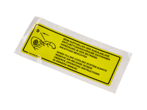 Sticker Cooling System Refill. Porsche 924 / 924S / 944 - 94400612100 - PAK4E2