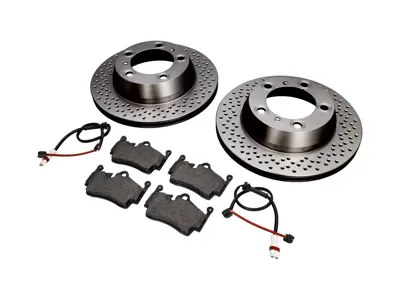 REAR Brake Pads and Brake Disc Package Porsche 987 Boxster / 987C Cayman GEN 2 - 98735240101, 98735293903, 98761267601, 90026904701, 99907340201, 99635295901