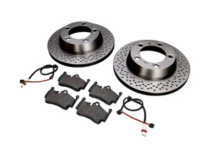 REAR Brake Pads and Brake Disc Package Porsche 987 Boxster / 987C Cayman GEN 2 - 98735240101, 98735293903, 98761267601, 90026904701, 99907340201, 99635295901