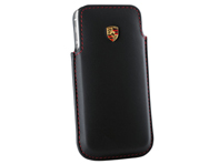 Porsche Case for iPhone 5/6 , Black with Red stitching - WAP0300170E