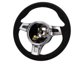 SportDesign Steering Wheel Padded in Black Alcantara. Porsche 997 / 987 Boxster / 987 Cayman - 99704440222, 99704440220, 99704440221