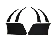 Stone chip guards black set. Porsche 944 Paint protection film - 94455932100, 94455932200, 94455932300, 94455932400, 94455932500, 94455932600