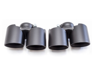 Exhaust Deluxe Quad-Style Tail Pipes, in Satin Black finish . Porsche 997.2 Carrera - 99711115130, 99711135130, 99711198330, 99711199130, 99711135230, 99711198430, 99711199231, 99711199240, 99711199140, 99711115230
