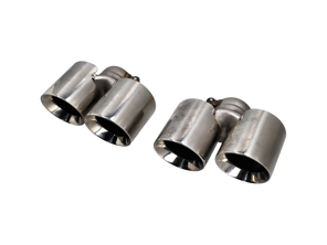 DesignTek Exhaust tail pipes polished stainless steel for Porsche 997 - 99711198210, 99711198211, 99711115200, 99711115201, 99711115100, 99711115101, 99711198110, 99711198111
