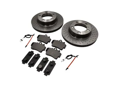 FRONT Brake Pads and Brake Disc Package Porsche 987 Boxster / 987C Cayman - 98735140101, 98735140201, 98735193903, 98735108801, 99761275500, 99761275701