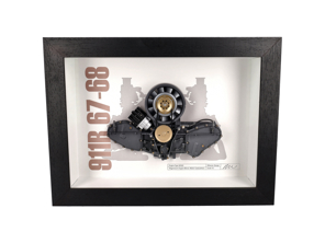 Engine 911 R model cutaway Porsche Art - Box framed 1:4 scale