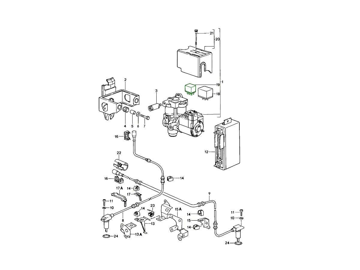 Porsche 928 944 Relay for hydraulic unit 92861893100 - 92861893100
