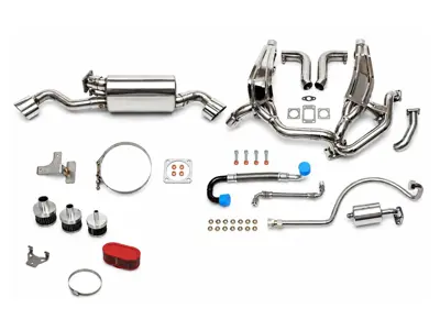 Sport Performance Package Dual Oval Outlet Tailpipes. Porsche 911 turbo Flatnose - 93011103806, 93021103301, 93021103304