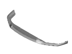 Front bumper lower spoiler Matt Black. Porsche 992 Dakar - 992807100NOK1