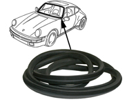 Front screen rubber seal. Porsche 911 / 964 - 96454122500, 96454122501 - 1685900500, 911618-01
