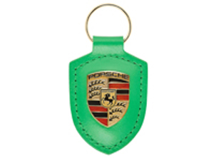Porsche Crested Leather Keyring, Python Green - WAP0500330NWSA, WAP0500330N