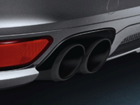 Exhaust Tail Pipes GTS Sports Black. Porsche 958 Cayenne - 95804420010