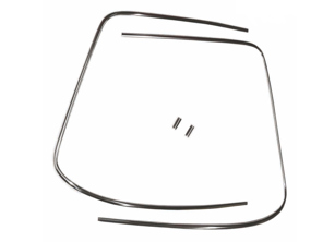 Front screen chrome  moulding trim kit Porsche 911 1965 to 1983 - 64454192106, 90154191220, 90154191120