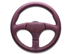 Sports Steering Wheel in MAGENTA Leather (without airbag). Porsche 928 1980-91 - 000043163008YR, 000043163006YL, 00004316300, 000043163009YL