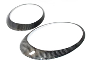 Headlamp cover set, Carbon. Porsche 997.1 Carrera S