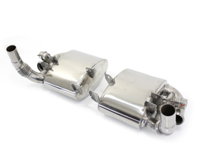 DAMAGED Exhaust Muffler / Silencer Sport with switchable sound valves. Porsche 996 - 99611121000, 99611112155, 99611112170, 99611112157, 99611113154, 99611112256, 99611112270, 99611112257, 99611113254, 99611198404, 99611113274, 99611113275, 99611113270, 99611198405, 99611113168, 99611198504, 99611113174, 99611113175, 99611113170, 99611198505 - 1620613410, 96.300SSOUND