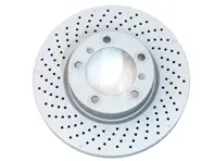 Brake disc rotor, Front. Standard Coat Z. Porsche 981 Boxster 2.7L / 981C Cayman 2.7L (OE Part No 98135140101/98135140201) - 98135140101, 98135140201, 92279905, 92280005, 460.1589.20, 460.1590.20 - 460.1589.20, 460.1590.20