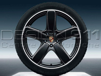 21' Cayenne Sport Classic Black Alloy Wheels & Tyres Original Porsche - 95804460253, 95804460254, 95804460213, 95804460214