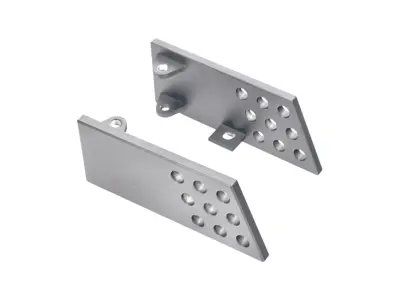 Rennline Aluminium Interior Door Handle Set. PERFORATED. Porsche 911/912/930 / 964 - DH03