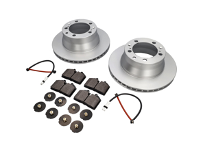 Rear brake pads and brake disc package Porsche 968 ABS - 95135204105ABS, 95135204105, 96435193903BRE, 96435193903, 94461236502, 99635208600, 99635208602