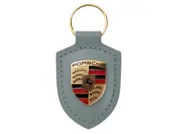 Porsche Crested leather keyring, Shadegreen - WAP0503500PWSA