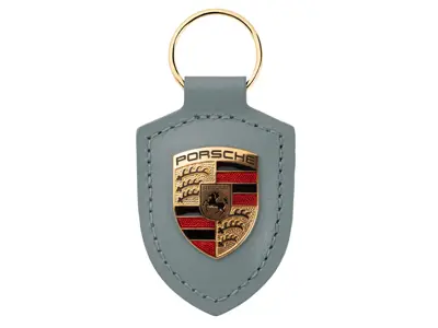 Porsche Crested leather keyring, Shadegreen - WAP0503500PWSA