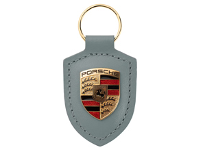 Porsche Crested leather keyring, Shadegreen - WAP0503500PWSA