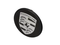 Centre wheel lock cap badge, in Matt black. Porsche 991 R / GT3 - 99136120730, 9P1601349COK1