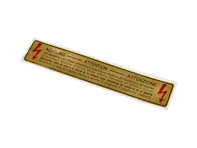Sticker Battery Warning. Porsche 928 / 928S - 92870115502 - PAKBD