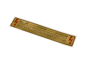 Sticker Battery Warning. Porsche 928 / 928S - 92870115502 - PAKBD