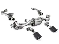Milltek Sports Exhaust With GPF Bypass And Carbon Jet Trims. Porsche 718 Cayman GT4 / Boxster GTS 4.0L - 982254351B, 982254351L, 982254351AA, 982254351P, 982254351R, 982254350B, 982254350L, 982254350AA, 982254350P, 982254350R, 982251053F, 982251053H, 982251053K, 982251053E - SSXPO154