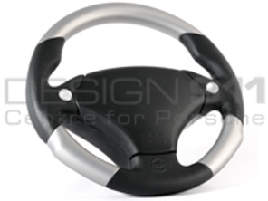 Steering Wheel Cavallo - Leather / Silver - RAID - 710321