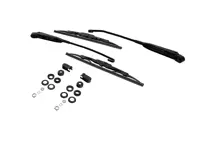 Wiper arms, blades & fitting kit including cap. LHD Cars Front. Porsche 911 / 930 / 914 - 96462802805, 96462802802