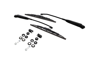 Wiper arms, blades & fitting kit including cap. LHD Cars Front. Porsche 911 / 930 / 914 - 96462802805, 96462802802