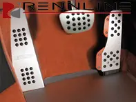 Rennline Aluminium 3 Piece Pedal Set Rubber Grip. Porsche 944/924/968 TIPTRONIC - P716299, P71.62.99
