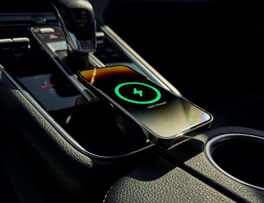 Wireless phone charger with Magsafe. Porsche 971 Panamera
