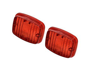 Fog lamp lens set of 2, Rear. Porsche 911/912 1965-86 - 91163197500 - P18671, 1695250600