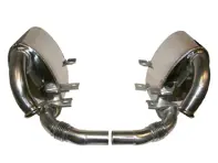 Exhaust muffler / silencer set, sports rear in stainless steel. 'Sound Version'. Porsche 996 - 1620601110, 96300SEXP, 99611121000, 96.300SEXP, 99611112155, 99611112170, 99611112156, 99611112157, 99611113154, 99611112256, 99611112270, 99611112257, 99611113254 - 1620601110