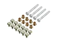 Door hinge pins & bolts set. Porsche 911/912 / 914 / 964 / 993 - 90153130520, 90153130520, 90153131120, 901531305SET, 99909301002, 99909301008 - URO-014474