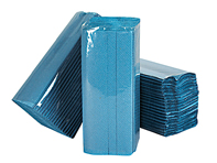 1 Ply blue C-fold paper hand towels - 12 packs of 240 sheets - CBT28801