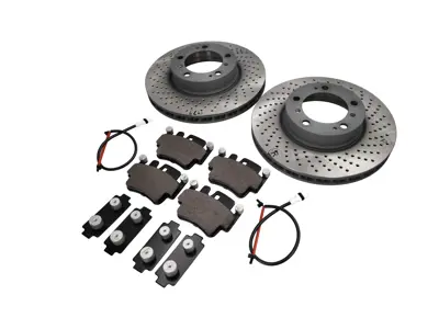 FRONT Brake Pads and Brake Disc Package for Porsche 996 1997-04 Sebro - 99635140501, 99635140601, 99635294903