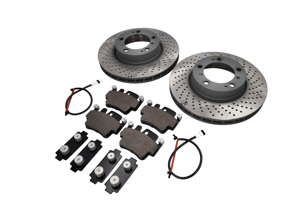 FRONT Brake Pads and Brake Disc Package for Porsche 996 1997-04 Sebro - 99635140501, 99635140601, 99635294903