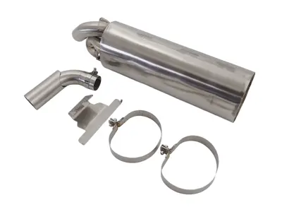 Exhaust Muffler / Silencer Rear box with Valves Sports 1 IN 1 OUT DesignTek. Porsche 911 1975-89 - 91111103100, 93011102200, 93011104300